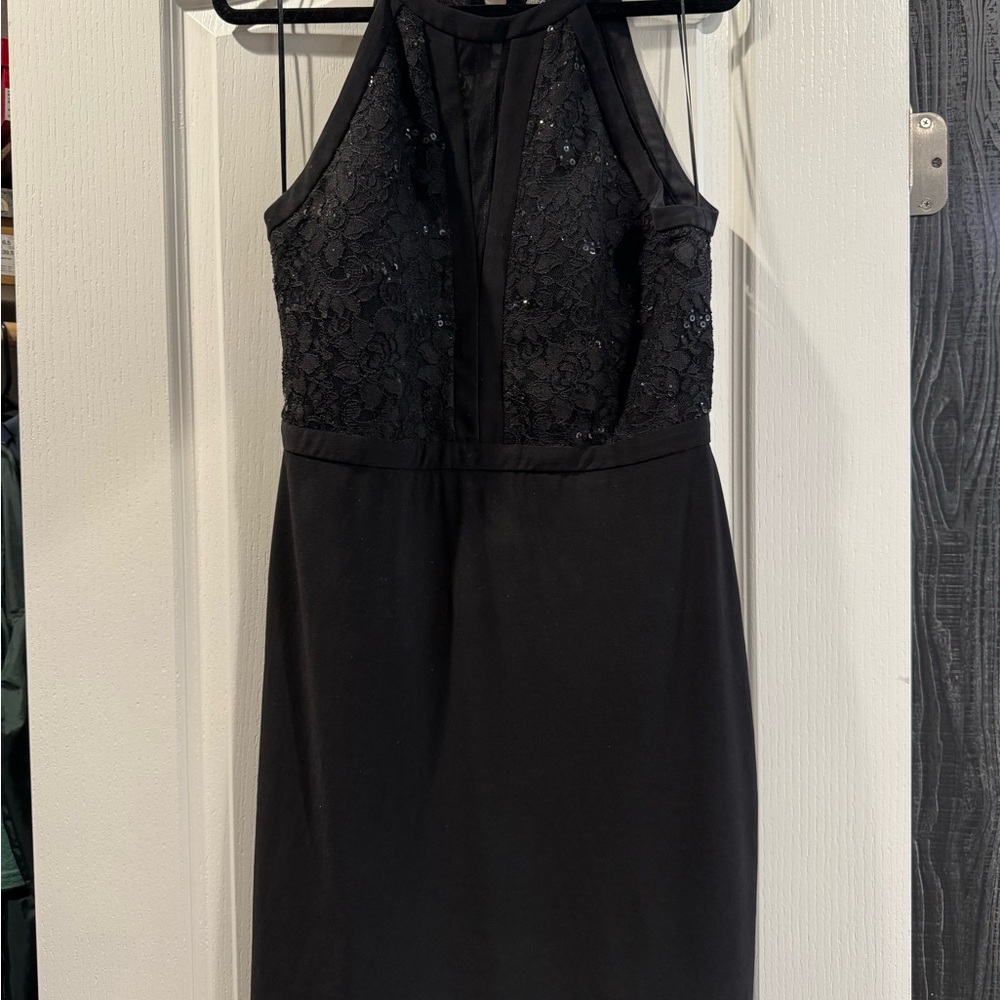 Chic Black Halter Dress